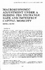 Research paper thumbnail of Macroeconomic Adjustment under a Sliding Peg Exchange Rate and Imperfect Capital Mobility