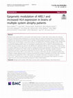 Research paper thumbnail of Epigenetic modulation of AREL1 and increased HLA expression in brains of multiple system atrophy patients