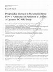 Research paper thumbnail of Postprandial Increase in Mesenteric Blood Flow is Attenuated in Parkinson’s Disease: A Dynamic PC-MRI Study