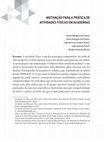 Research paper thumbnail of Motivação Para a Prática De Atividades Físicas Em Academias