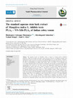 Research paper thumbnail of The standard aqueous stem bark extract of Mangifera indica L. inhibits toxic PLA2 - NN-XIb-PLA2 of Indian cobra venom