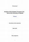 Research paper thumbnail of Analysis of the situation of women and men at the University of Gdansk