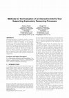 Research paper thumbnail of Methods for the evaluation of an interactive InfoVis tool supporting exploratory reasoning processes