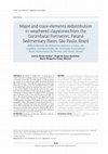 Research paper thumbnail of Major and trace elements redistribution in weathered claystones from the Corumbataí Formation, Paraná Sedimentary Basin, São Paulo, Brazil