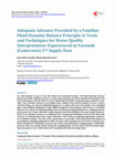 Research paper thumbnail of Adequate Advance Provided by a Familiar Fluid Dynamic Balance Principle to Tools and Techniques for Water Quality Interpretation: Experienced in Yaoundé (Cameroun) 2nd Supply Dam