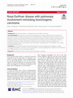 Research paper thumbnail of Rosai-Dorfman disease with pulmonary involvement mimicking bronchogenic carcinoma