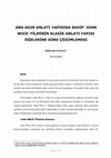 Research paper thumbnail of ANA AKIM ANLATI YAPISINA SAHİP 'JOHN WICK' FİLMİNİN KLASİK ANLATI YAPISI ÖĞELERİNE GÖRE ÇÖZÜMLEMESİ