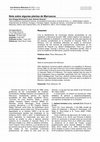 Research paper thumbnail of Nota sobre algunas plantas de Marruecos