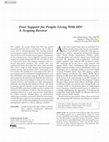 Research paper thumbnail of Peer Support for People Living With HIV: A Scoping Review