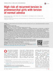 Research paper thumbnail of High risk of recurrent torsion in premenarchal girls with torsion of normal adnexa