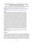 Research paper thumbnail of Corporate Social Responsibility Approaches of Tertiary Institutions in Taraba State, Nigeria: Focus on Taraba State University, Jalingo