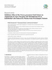 Research paper thumbnail of Inhibitory Effect of the Punica granatum Fruit Extract on Angiotensin-II Type I Receptor and Thromboxane B2 in Endothelial Cells Induced by Plasma from Preeclamptic Patients