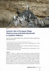 Research paper thumbnail of Summer diet of European Shags Phalacrocorax aristotelis desmarestii in southern Mallorca