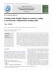 Research paper thumbnail of Training Saudi English Majors in extensive reading to develop their standard-based reading skills