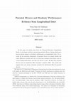 Research paper thumbnail of Parental Divorce and Students? Performance: Evidence from Longitudinal Data