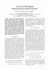 Research paper thumbnail of Limits for CPM signals representation by Walsh functions (journal version)