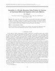 Research paper thumbnail of Solvability of a periodic boundary-value problem for systems of functional differential equations with cyclic matrices