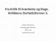 Research paper thumbnail of Videnskabsteoretiske Tvister: Kritikkens former