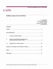 Research paper thumbnail of Building Capacity for System Reform