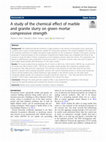 Research paper thumbnail of A study of the chemical effect of marble and granite slurry on green mortar compressive strength