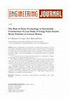 Research paper thumbnail of The Role of Nano-Technology in Sustainable Construction: A Case Study of Using Nano Granite Waste Particles in Cement Mortar