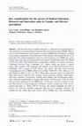 Research paper thumbnail of Key considerations for the success of Medical Education Research and Innovation units in Canada: unit director perceptions