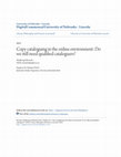 Research paper thumbnail of Copy cataloguing in the online environment: Do we still need qualified cataloguers?