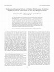 Research paper thumbnail of Mathematical Cognition Deficits in Children With Learning Disabilities and Persistent Low Achievement: A Five-Year Prospective Study