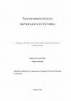 Research paper thumbnail of Transforming court governance in Victoria