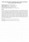 Research paper thumbnail of Estudo comparativo sobre a evolução dos serviços de terceiros em empresas do setor elétrico brasileiro (2001 - 2007)