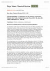 Research paper thumbnail of Gareth Schmeling, A Commentary on The Satyrica of Petronius. Oxford; New York: Oxford University Press, 2011. Pp. xlix, 681. ISBN 9780199567713. $185.00.