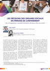 Research paper thumbnail of Les décisions des organes sociaux en période de confinement. Digitalisation croissante du processus décisionnel