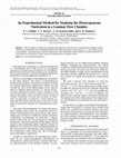 Research paper thumbnail of An experimental method for studying the heterogeneous nucleation in a laminar flow chamber