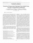 Research paper thumbnail of Production of nanoaerosols of sparingly water-soluble drugs: the effect of indomethacin nanoparticles