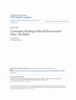 Research paper thumbnail of Community building in ethnically restructured states : the Baltics