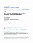 Research paper thumbnail of Use of an oriented transmembrane protein to probe the assembly of a supported phospholipid bilayer