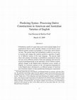 Research paper thumbnail of Predicting syntax: Processing dative constructions in American and Australian varieties of English