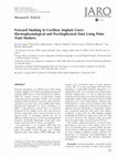 Research paper thumbnail of Forward Masking in Cochlear Implant Users: Electrophysiological and Psychophysical Data Using Pulse Train Maskers