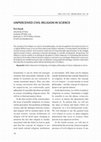 Research paper thumbnail of UNPeRCeIVed CIVIl RelIGIoN IN SCIeNCe