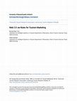 Research paper thumbnail of Web 2.0: ew Rules for Tourism Marketing