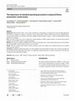 Research paper thumbnail of The importance of standard operating procedures in physical fitness assessment: a brief review