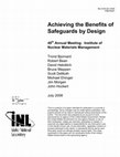 Research paper thumbnail of Achieving the Benefits of Safeguards by Design