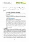 Research paper thumbnail of Estimation of Potential Water Availability and Water Resources Carrying Capacity for Bogor City Spatial Plan