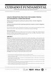 Research paper thumbnail of Health promotion practices for elderly people: an integrative literature review