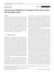 Research paper thumbnail of Turning natural adaptations to oncogenic factors into an ally in the war against cancer