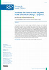 Research paper thumbnail of Taxonomy for citizen actions on public health and climate change: a proposal