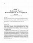 Research paper thumbnail of On Bipolar Fuzzy B-Subalgebras of B-Algebras