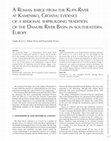 Research paper thumbnail of A Roman barge from the Kupa River at Kamensko, Croatia: Evidence of a regional shipbuilding tradition of the Danube river basin in southeastern Europe