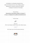 Research paper thumbnail of Domestication of international conflicts in Ukrainian TV coverage: overlapping between political and media discourses: thesis abstract