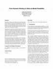 Research paper thumbnail of From dynamic binding to state via modal possibility